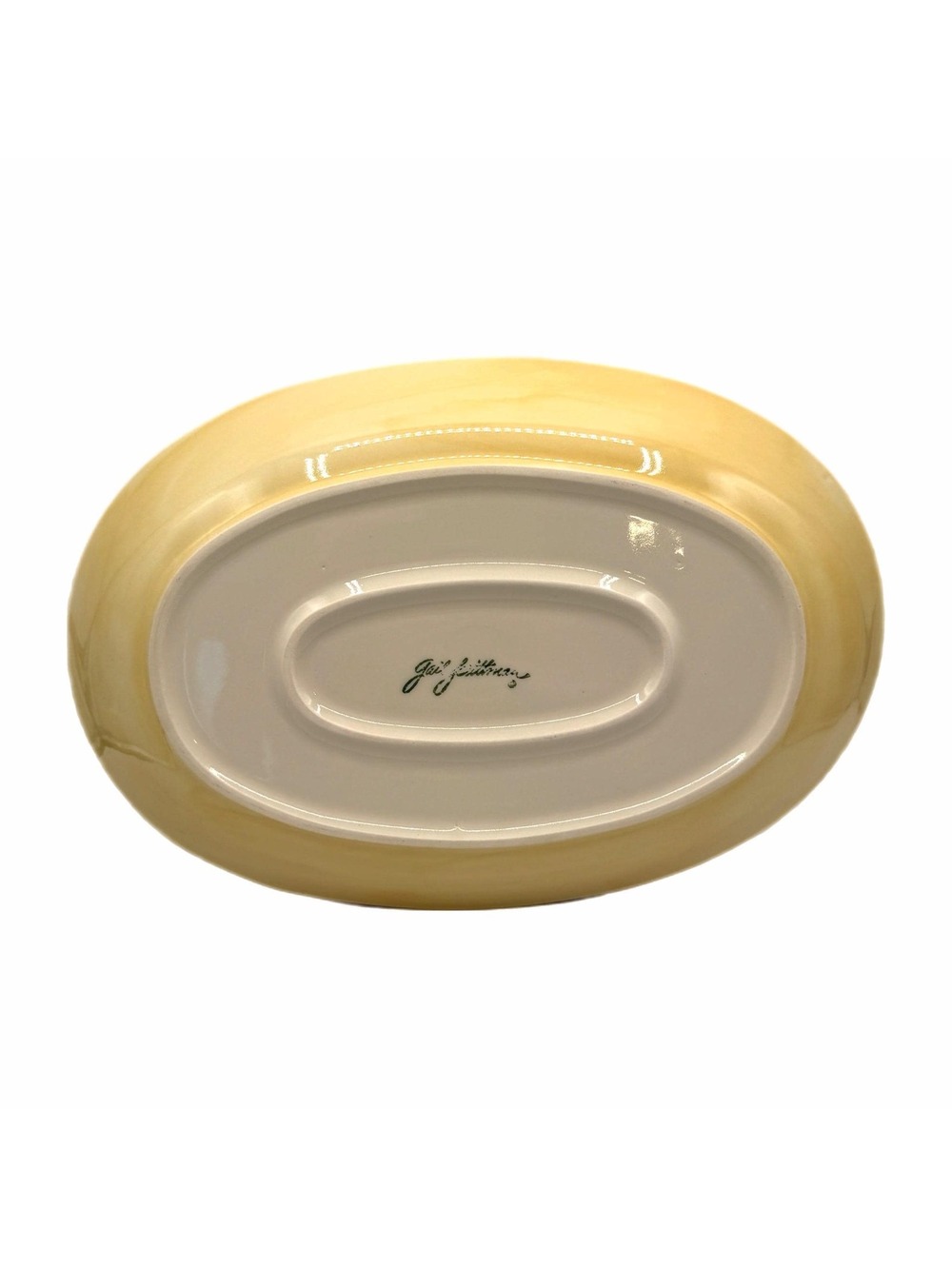 Vintage Gail Pittman Siena 14” Oval Serving Platter / Dish – Red Yellow - Picture 2 of 2
